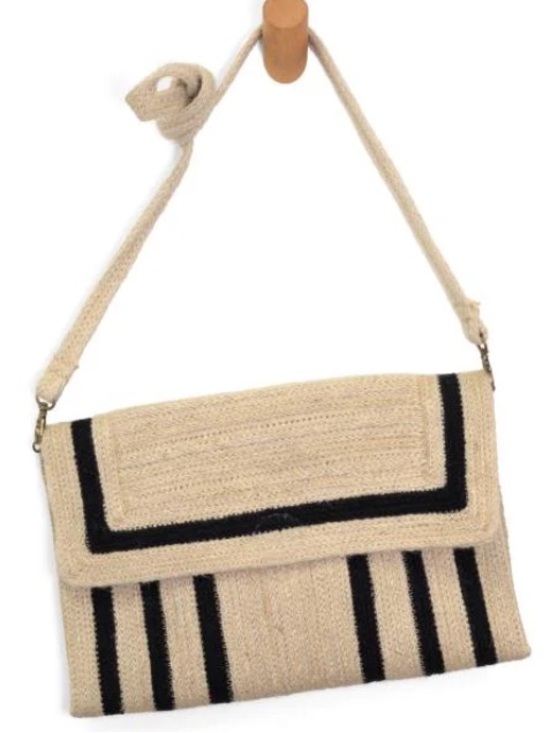 Anthropologie Handbags - Natural Jute Hand Woven Eco Friendly Crossbody Bag/ Clutch by Joy Susan NWT